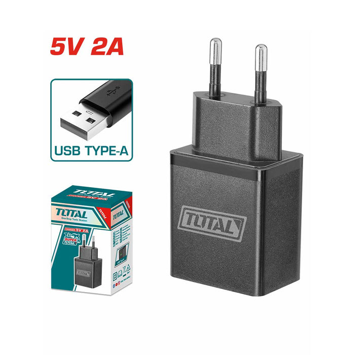 Tête Chargeur 5V USB A 2A TOTAL TUNISIA Recharge TCLI120502 - TOTAL TOOLS TUNISIA Site officiel | Station d'outils