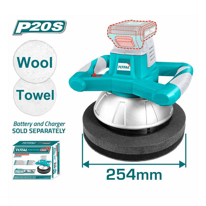 TOPLI2001 Polisseuse Roto Orbitale TOTAL 20V 254mm Pro - TOTAL TOOLS TUNISIA Site officiel | Station d'outils