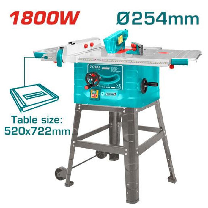 TS51825428 Scie Table TOTAL 1800W 254mm Précise Menuiserie - TOTAL TOOLS TUNISIA Site officiel | Station d'outils