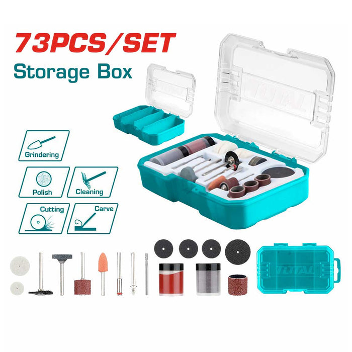 Coffret Accessoires 73 Pièces TOTAL MinioutilsRot TAKMG7072 - TOTAL TOOLS TUNISIA Site officiel | Station d'outils