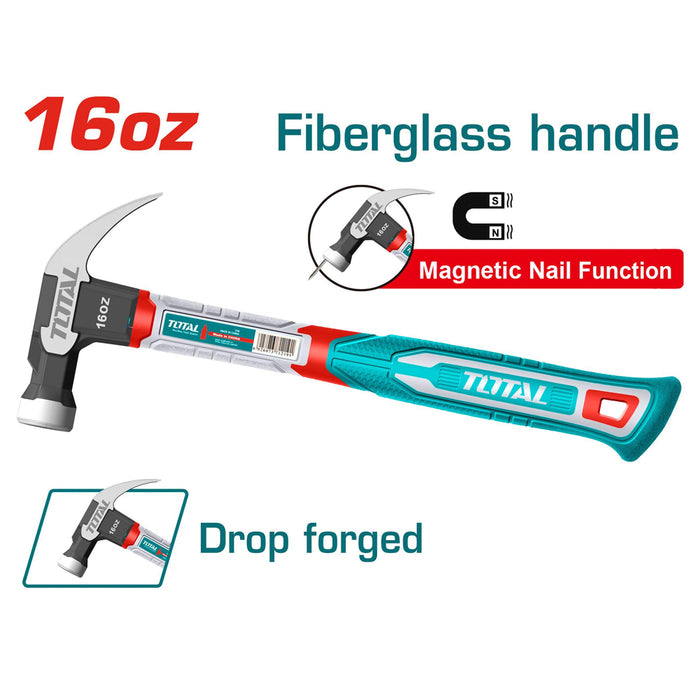 Marteau Arrache Clou 450 g Porte Clou Magnétique THCH61016 - TOTAL TOOLS TUNISIA Site officiel | Station d'outils