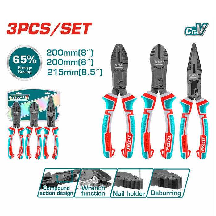 THT2CK231S Jeu Pinces 3 Pièces TOTAL Tools Pour Bricolage - TOTAL TOOLS TUNISIA Site officiel | Station d'outils