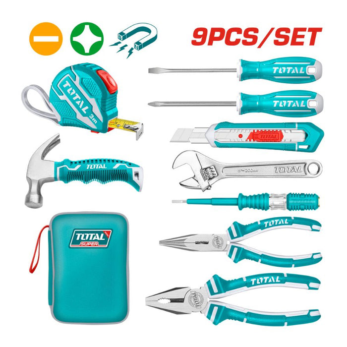 Kit Outils Mains 9 Pièces 3 M TOTAL THKTHP90097 Bricoleurs - TOTAL TOOLS TUNISIA Site officiel | Station d'outils