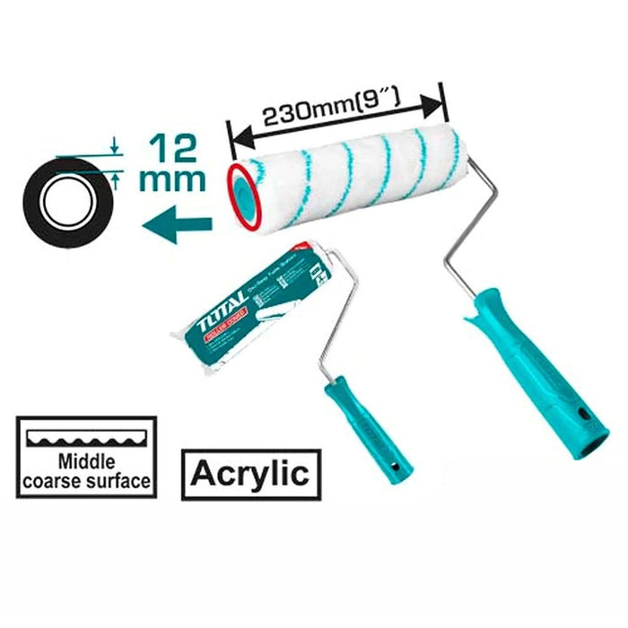 TOTAL ROULEAU PEINTURE 9 Pouces THT85096 Rouleau Acrylique - TOTAL TOOLS TUNISIA Site officiel | Station d'outils
