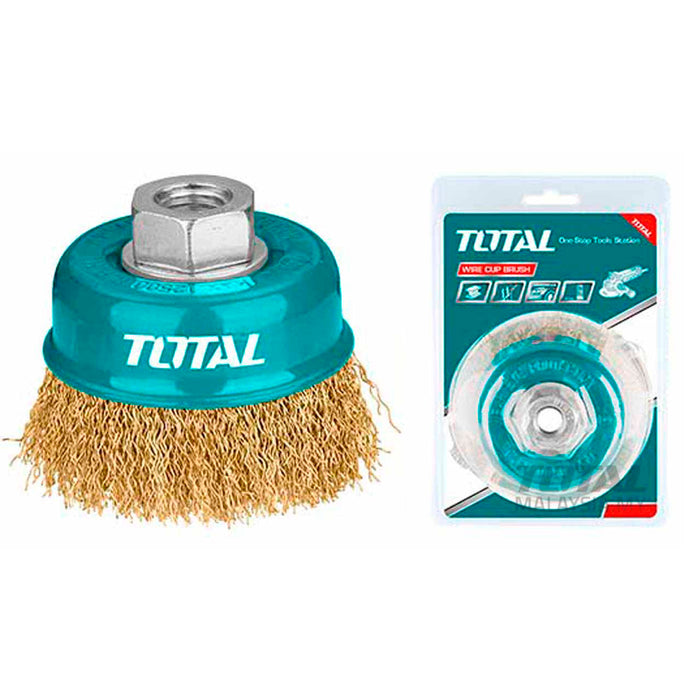 Brosse Métallique 100 Mm Avec Écrou Total TAC31041 Durable