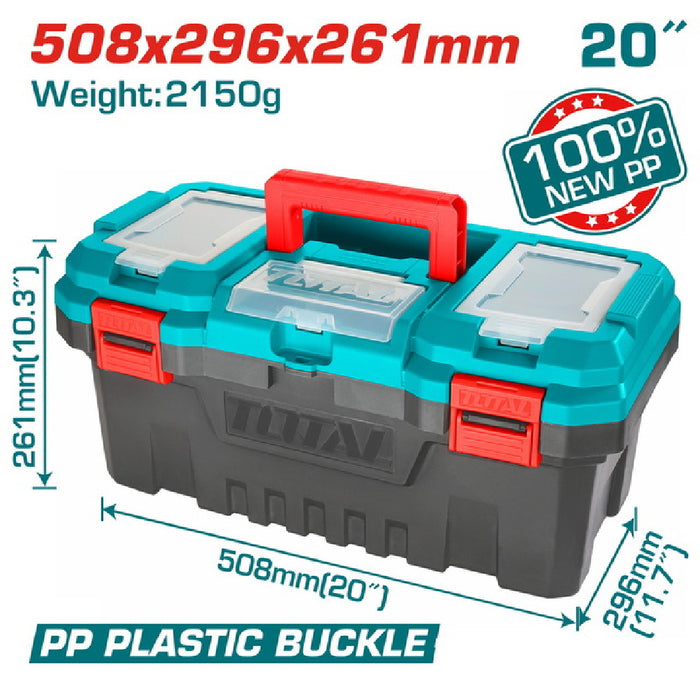 Coffret À Outils En Plastique TOTAL TPBX0201 20 Pouces Résistant Aux Chocs
