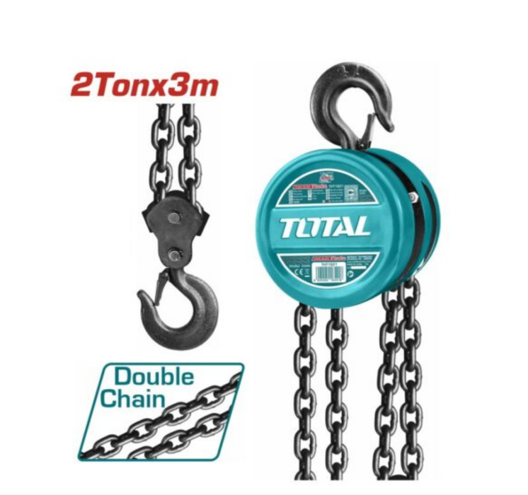 Palan À Chaîne 2t 3m–TOTAL TUNISIA Levage Fiable–THT1621 - TOTAL TOOLS TUNISIA Site officiel | Station d'outils