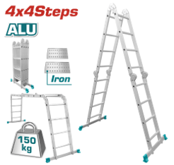 Échelle Aluminium 4x4 Marches - TOTAL Tunisie - THLAD04441 - TOTAL TOOLS TUNISIA Site officiel | Station d'outils