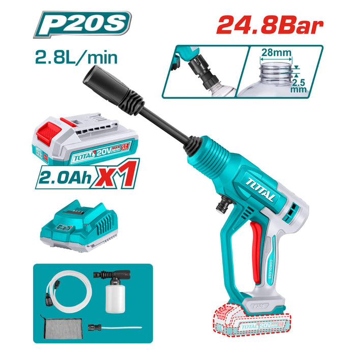 TPWLI20362 – Nettoyeur Haute Pression Total 20V – Portable - TOTAL TOOLS TUNISIA Site officiel | Station d'outils