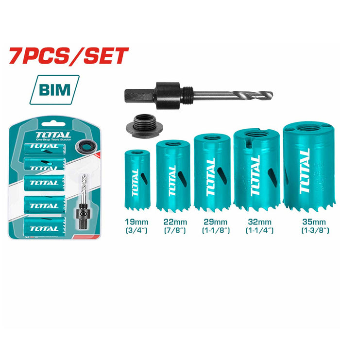 Scie Cloches Bimetal 7pcs Bois TACSH1071 TOTAL TUNISIA - TOTAL TOOLS TUNISIA Site officiel | Station d'outils