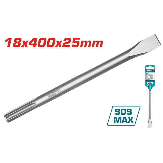 Burin Plat SDS MAX 18x25 400mm Acier Trempé Haute Qualité TAC15221821