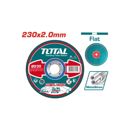 Disque Tronçonner 230 Mm 2 Mm Alésage 22,2 Mm Métal Inox TAC2202301