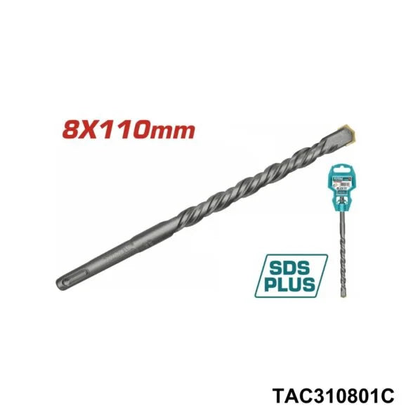 Foret SDS Plus 8 Mm X 110 Mm TOTAL Cross Head Carbide