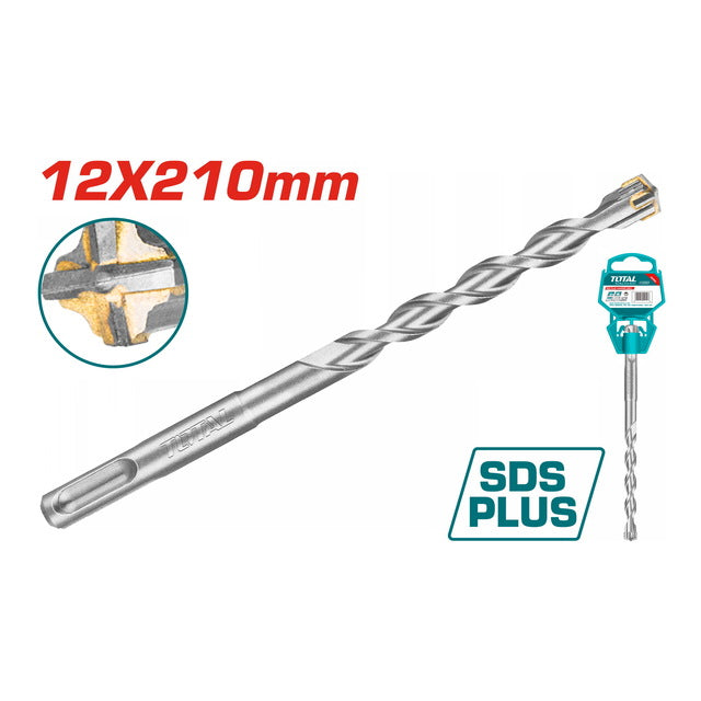 Foret SDS Plus 12 X 210 Mm Carbure Tungstène 2 Taillants