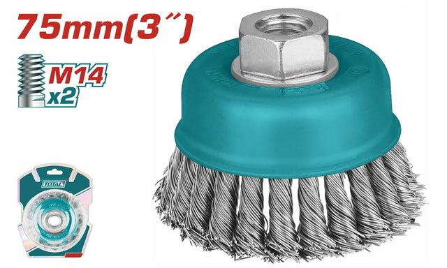 Brosse Torsadée Fil 75mm TAC32031 Planage et Décapage Total - TOTAL TOOLS TUNISIA Site officiel | Station d'outils