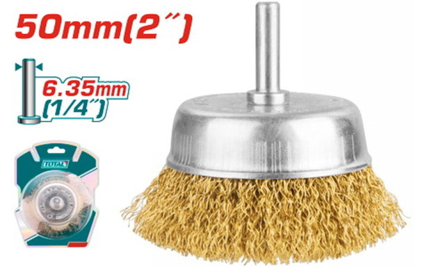 Brosse Coupe Totale Avec Tige 50 Mm Ondulee TOTAL TAC33021 - TOTAL TOOLS TUNISIA Site officiel | Station d'outils