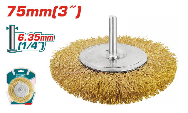 Brosse Métallique Circulaire 75 Mm TOTAL Décrasser TAC34031 - TOTAL TOOLS TUNISIA Site officiel | Station d'outils