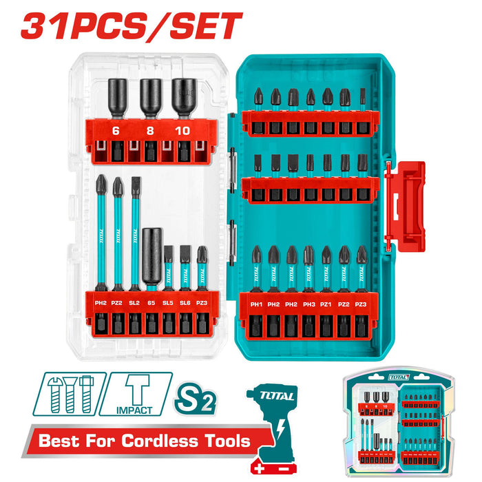 Ensemble Embouts Percussion 31pc– TOTAL TUNISIA TACSDL11306 - TOTAL TOOLS TUNISIA Site officiel | Station d'outils