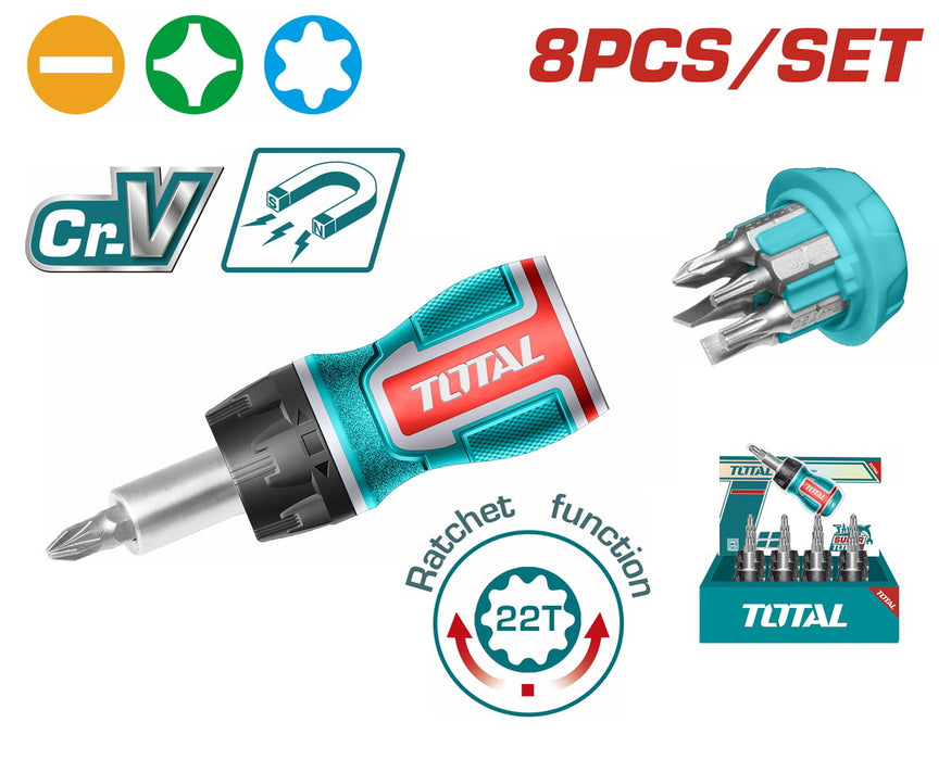 Tournevis Inter 8 En 1 Ergonomique Total Tacsds1726 - TOTAL TOOLS TUNISIA Site officiel | Station d'outils