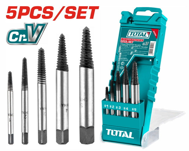 Extracteur Vis Total 5Pcs TOTAL TUNISIA Extraction TACSE0056 - TOTAL TOOLS TUNISIA Site officiel | Station d'outils