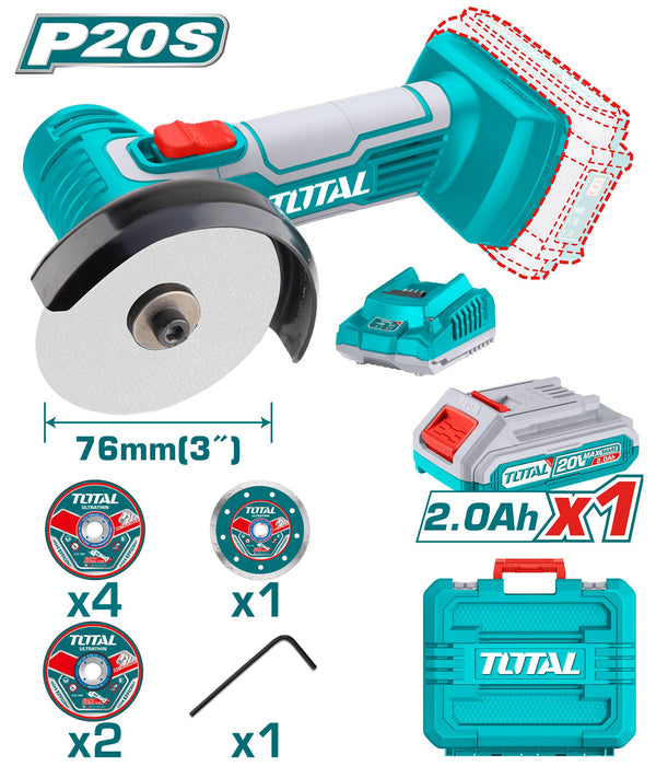 Meuleuse Angulaire 20V 76mm - Coupe Meulage - TAGLI76012 - TOTAL TOOLS TUNISIA Site officiel | Station d'outils