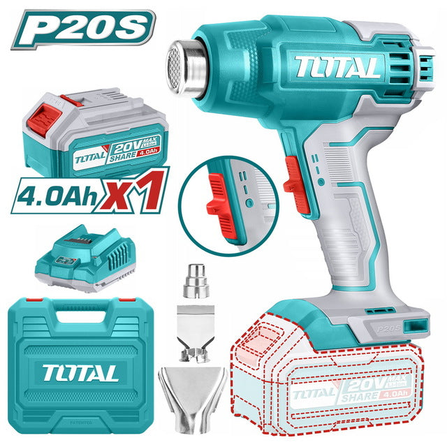 Pistolet Thermique TOTAL 20 V 550 C Décapage TBLI20025 - TOTAL TOOLS TUNISIA Site officiel | Station d'outils