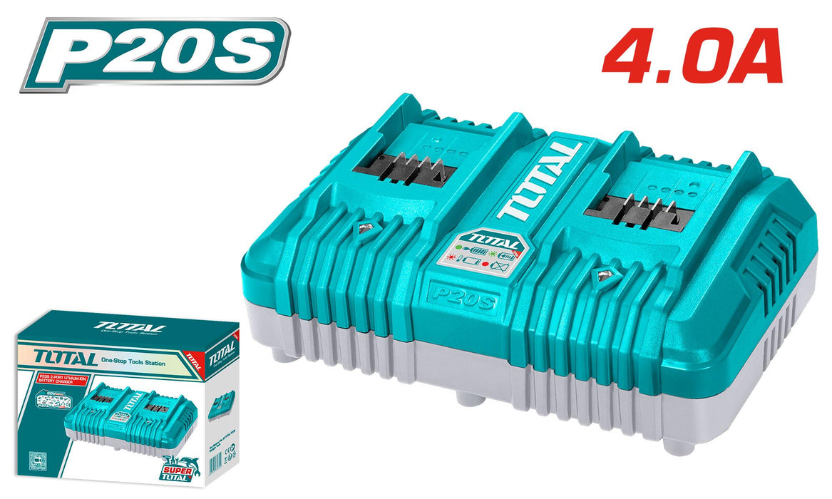Chargeur P20S 21V 4A-TOTAL TUNISIA Charge Rapide-TCLI2034 - TOTAL TOOLS TUNISIA Site officiel | Station d'outils