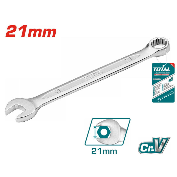 Clé Mixte 21 Mm Acier Chrome Vanadium Résistance TCSPA211 - TOTAL TOOLS TUNISIA Site officiel | Station d'outils