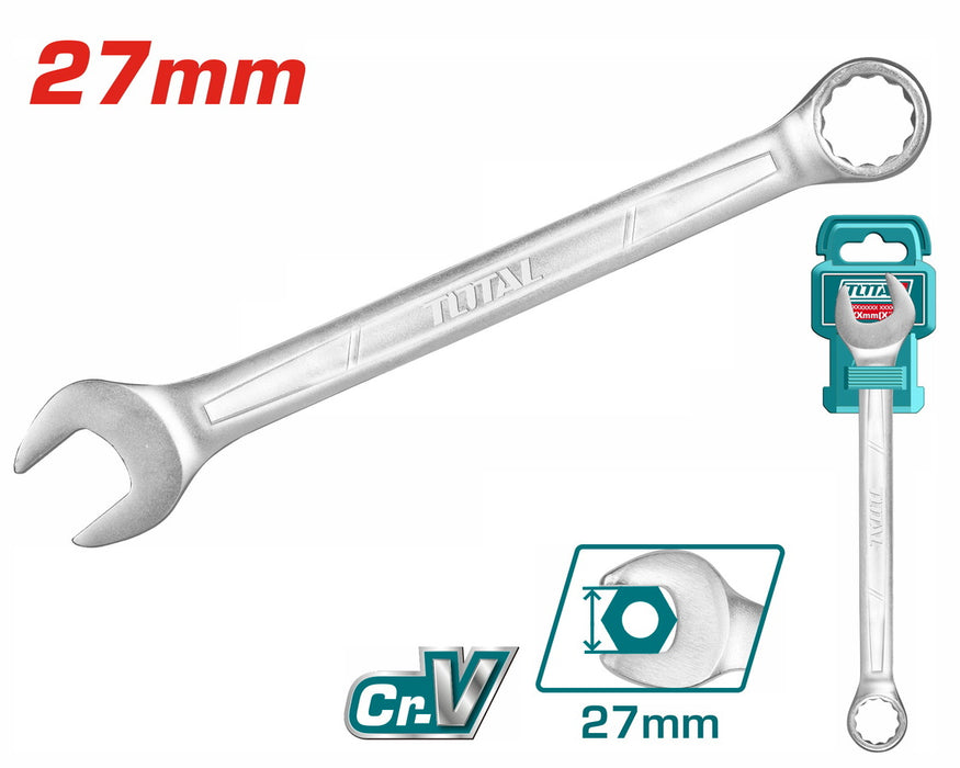 Clé Mixte 27 mm Cr-V Satinée - TOTAL TUNISIA Pro - TCSPA271 - TOTAL TOOLS TUNISIA Site officiel | Station d'outils