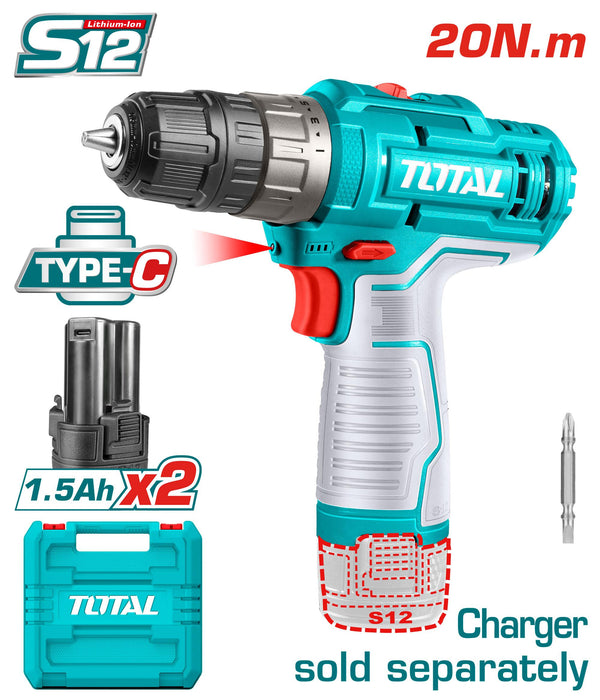 Perceuse Sans Fil 20 Nm Total Tunisia Performante TDLI12202 - TOTAL TOOLS TUNISIA Site officiel | Station d'outils