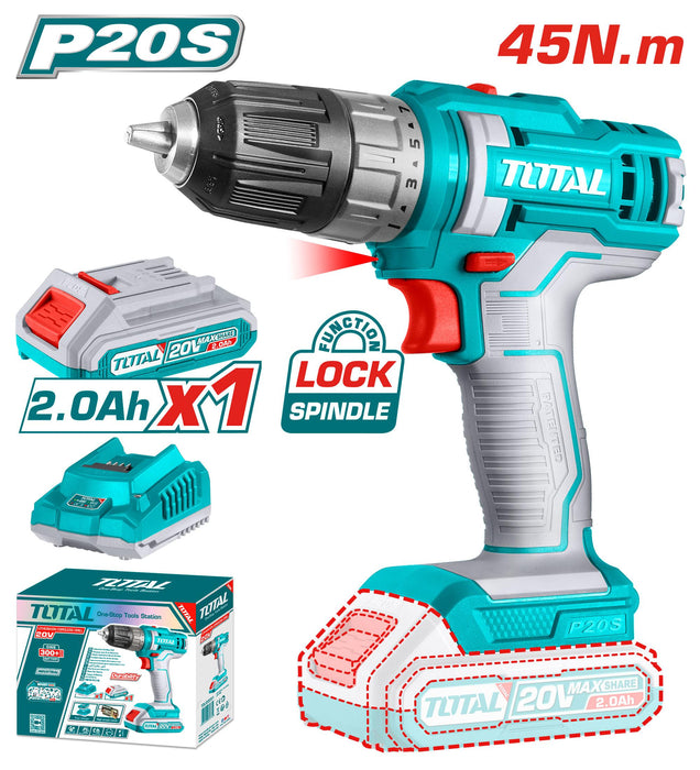 Perceuse Sans Fil 45Nm 20V Total Tunisie TDLI200518 - TOTAL TOOLS TUNISIA Site officiel | Station d'outils