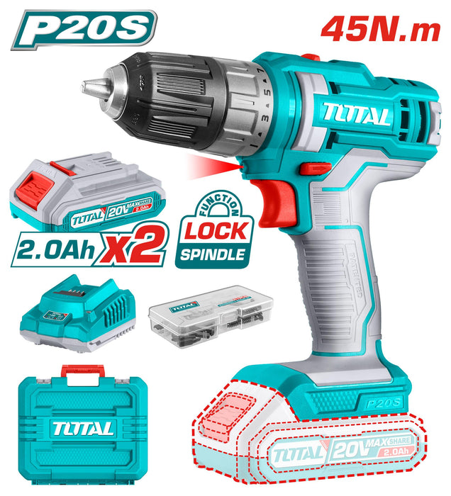 Perceuse Sans Fil 20V 0-400/1500 45Nm TDLI200528 Projets - TOTAL TOOLS TUNISIA Site officiel | Station d'outils