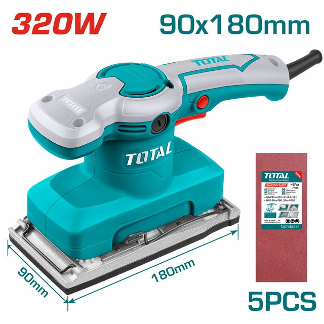 Ponceuse 320W 90x180mm Total Tunisie Finitions TF1301826 - TOTAL TOOLS TUNISIA Site officiel | Station d'outils
