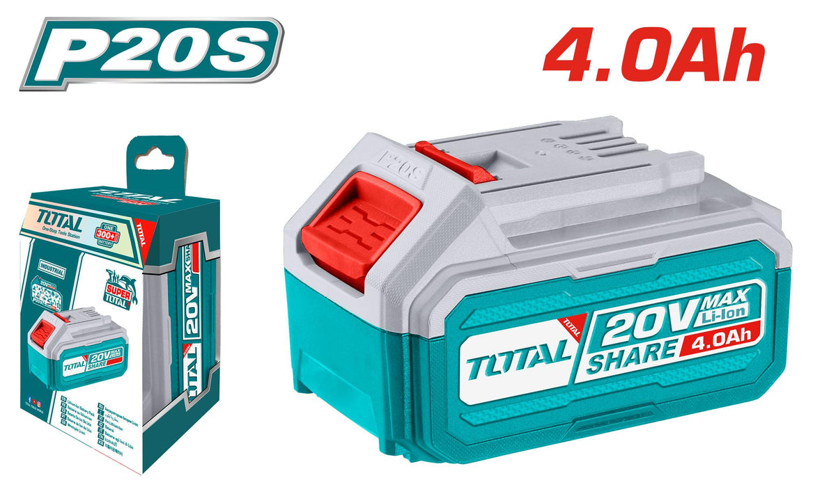 Batterie 20V 4.0Ah TOTAL TUNISIA Outils Pro TFBLI20021 - TOTAL TOOLS TUNISIA Site officiel | Station d'outils