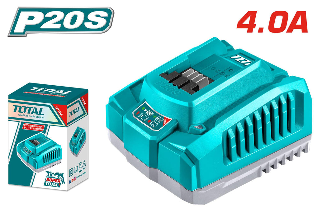 Chargeur Batterie 21V 4A Recharge Rapide P20STFCLI20411 - TOTAL TOOLS TUNISIA Site officiel | Station d'outils