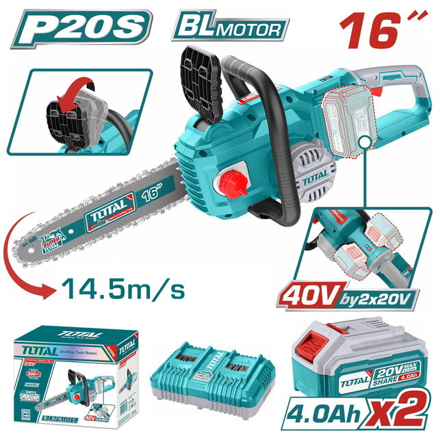 Tronçonneuse 16p 40V Performante–TOTAL TUNISIA TGSLI401682 - TOTAL TOOLS TUNISIA Site officiel | Station d'outils
