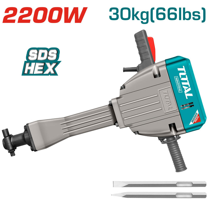 Marteau Démolition 30 Kg 2200W Puissant Ergonomique TH220502 - TOTAL TOOLS TUNISIA Site officiel | Station d'outils