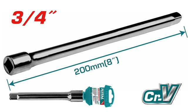 Barre D'Extension Total 200 Mm Theb34081 Acier Chrome Vanadium 3/4 Pouce
