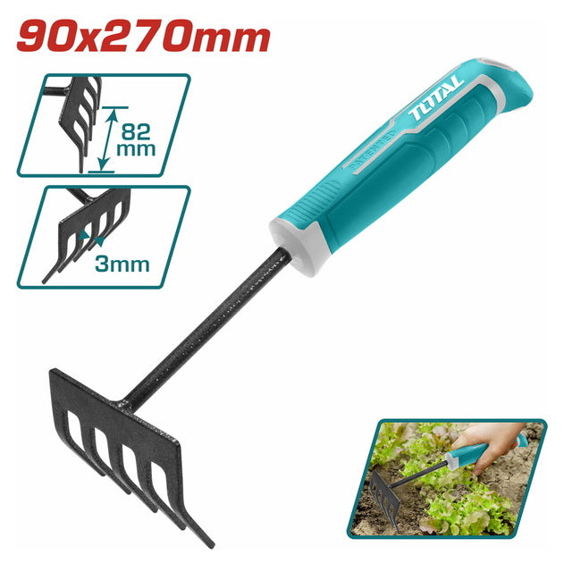 Total Rateau Jardinage Griffe Manuelle Acier THFTR1008
