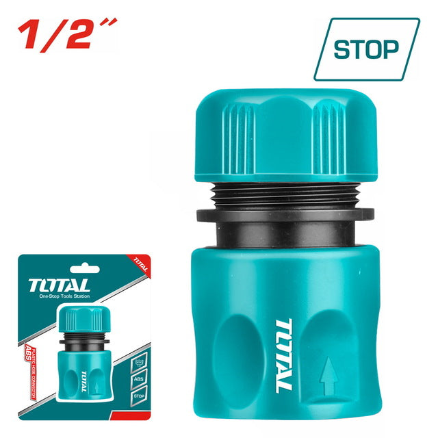 Raccord Rapide Tuyau 1/2 Pouce Stop Total ABS Durable