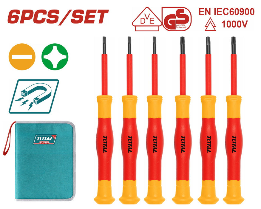 Total JX 6 Tournevis Isolés THKIPSD0601 Précision VDE GS 1000V Acier S2