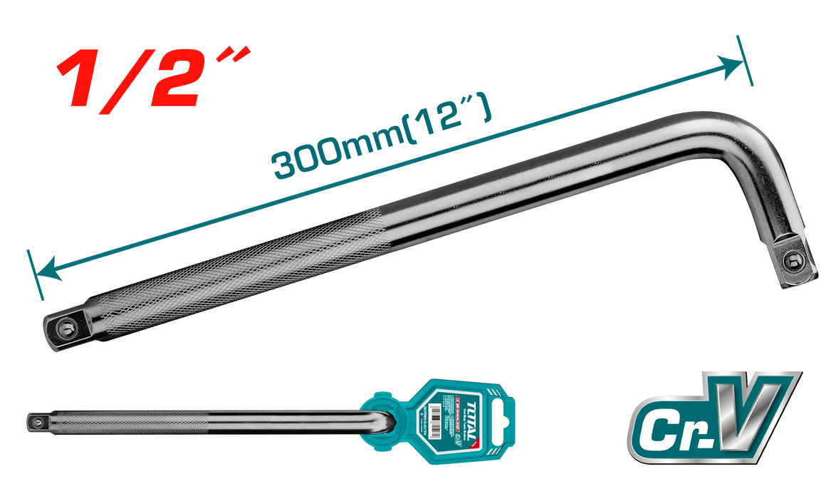 Douille En L Total 300 Mm Référence THLHD12121 Poignée Coulissante Chrome Vanadium