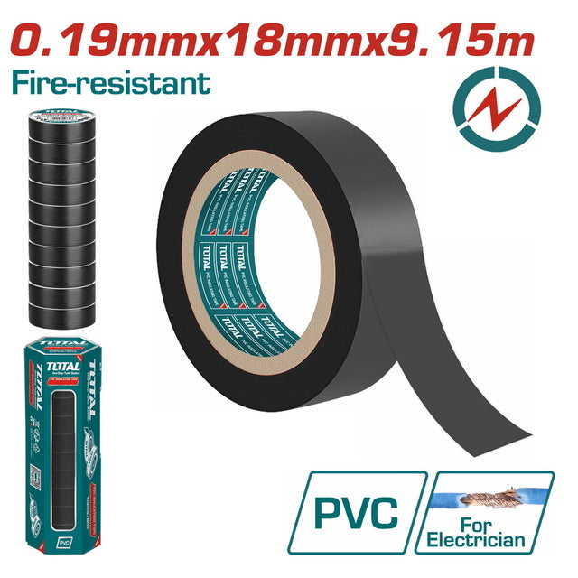 Ruban Isolant PVC 9,15m 18mm Pour Câbles THPET1102 - TOTAL TOOLS TUNISIA Site officiel | Station d'outils