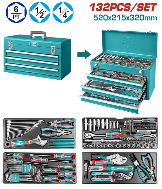 Coffre Outil 520x215x320 – TOTAL TUNISIA Usage – THPTCS71321 - TOTAL TOOLS TUNISIA Site officiel | Station d'outils