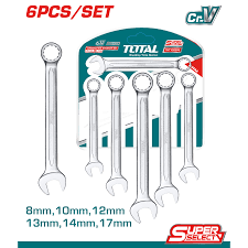 Clés Mixtes TOTAL JX 6 Pièces 8 À 17 mm CrV THT102266 - TOTAL TOOLS TUNISIA Site officiel | Station d'outils