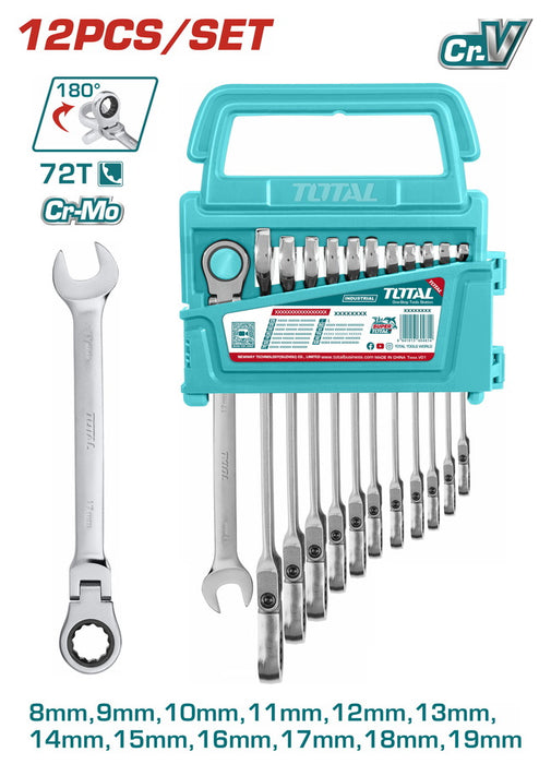 THT102RK5126-Clé Mixte Cliquet TOTAL 8mm 72D-Anticorrosion - TOTAL TOOLS TUNISIA Site officiel | Station d'outils