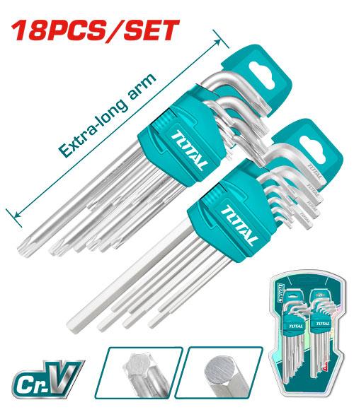 THT106KT0181 Ensemble Total Clés Hexagonales Et Torx 18 Pcs - TOTAL TOOLS TUNISIA Site officiel | Station d'outils