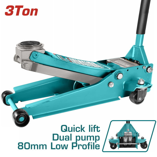 THT10834–Cric Hydraulique Plancher TOTAL 3T–Levage Rapide - TOTAL TOOLS TUNISIA Site officiel | Station d'outils