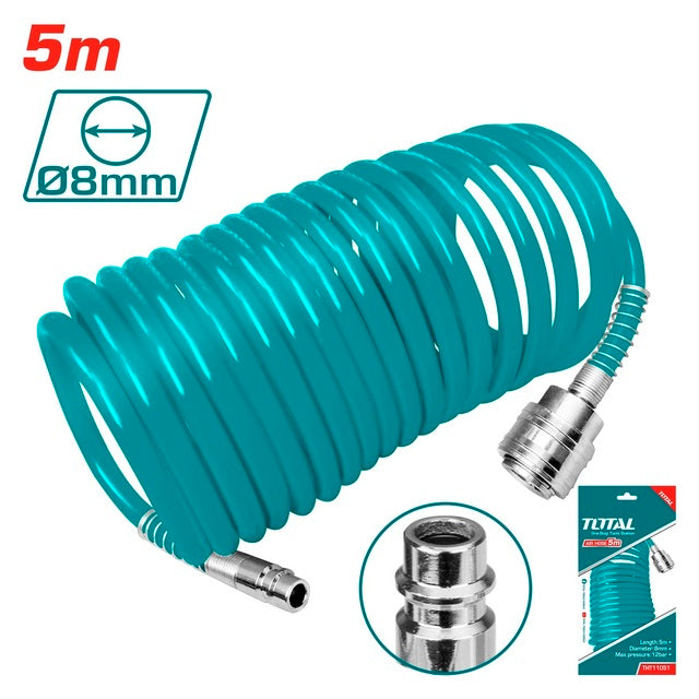 THT11051 Tuyau Air TOTAL 5m Ø8 PVC Idéal Pneumatique - TOTAL TOOLS TUNISIA Site officiel | Station d'outils