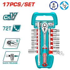 Coffret Douilles Demi Pouce Avec Poignée Cliquet THT121171 - TOTAL TOOLS TUNISIA Site officiel | Station d'outils